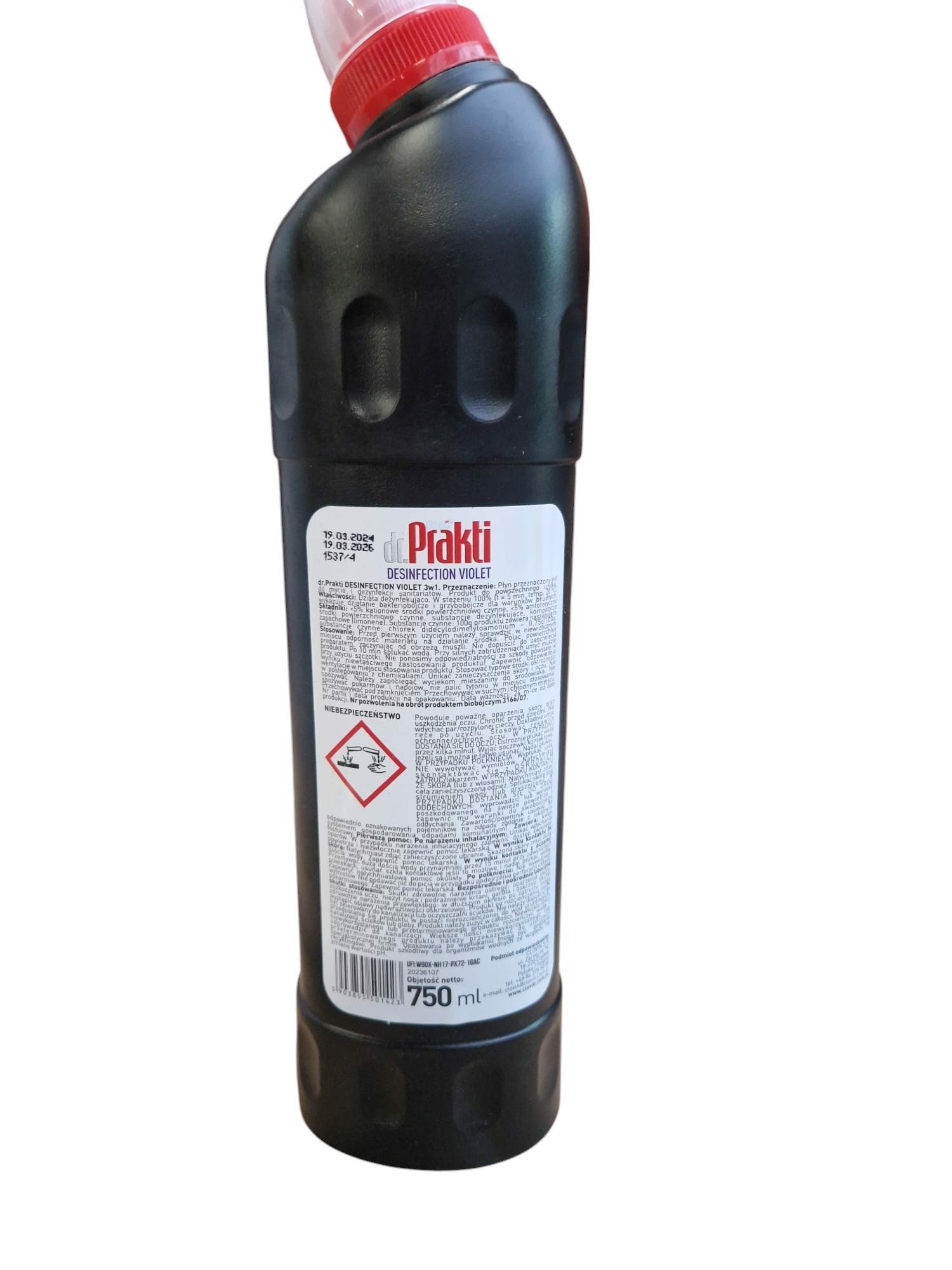 clovin żel do wc dr,prakti 0 kamienia 750ml violet