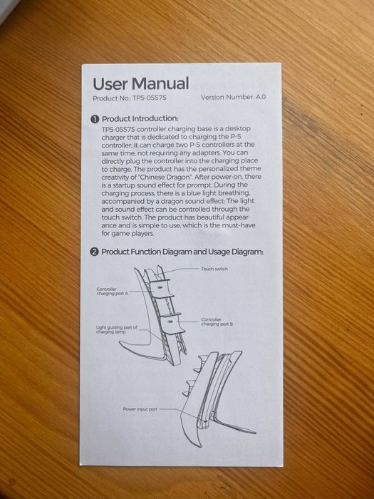 Зарядна станція для PlayStation на 2 геймпади з LED підсвічуванням