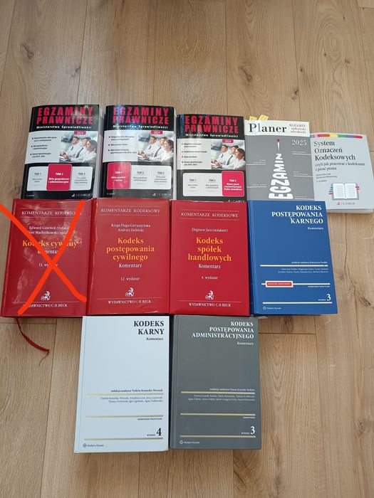 Zestaw materiałów egzamin radcowski/adwokacki. Komentarze, książki