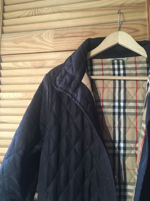 Kurtka burberry czarna m wiosenna jesienna pikowana kratka damska