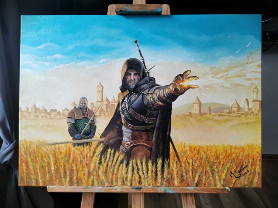 "Wiedźmin 3: Dziki Gon". obraz olejny 70x50