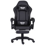 Fotel Gamingowy z podnóżkiem INFINI ESPACE Czarny
