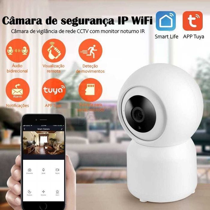 Câmara * FullHD * WiFi * S/Fios * Tuya * SmartLife * CCTV