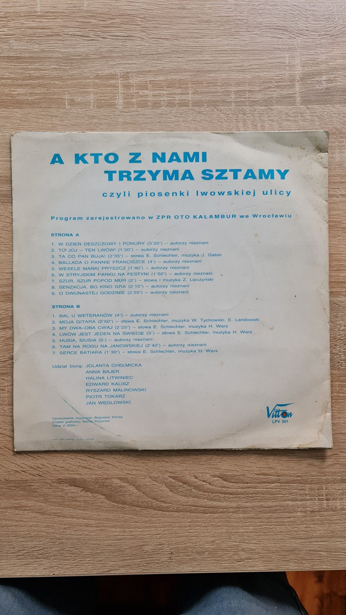 Płyta winylowa "Piosenki lwowskiej ulicy - A kto z nami trzyma sztamy"