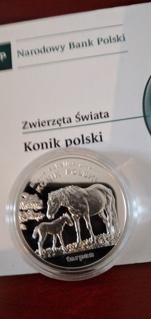 Moneta kolekcjonerska 20zl  z serii  Zwierzęta Konik Polski