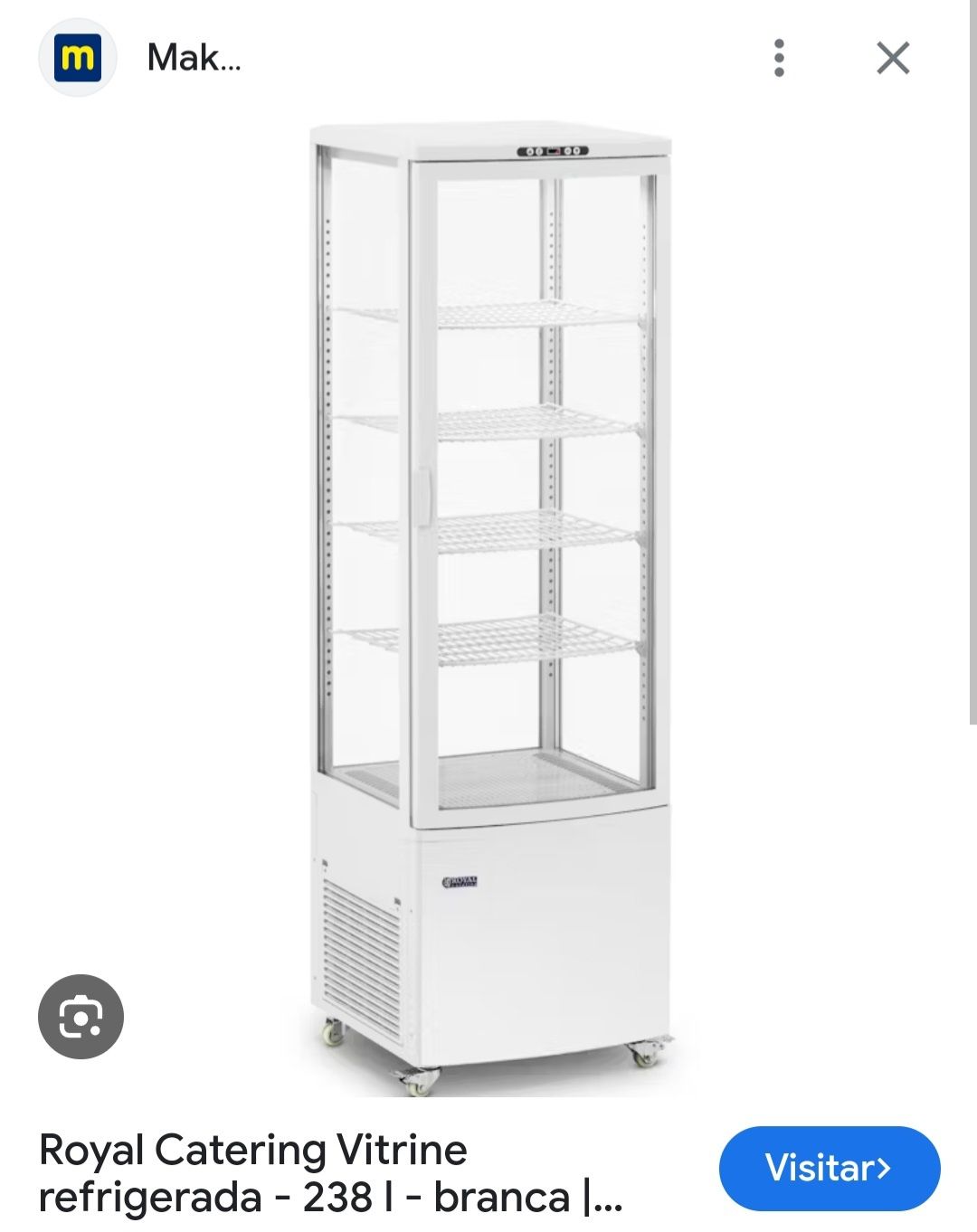 Vitrine refrigeradora