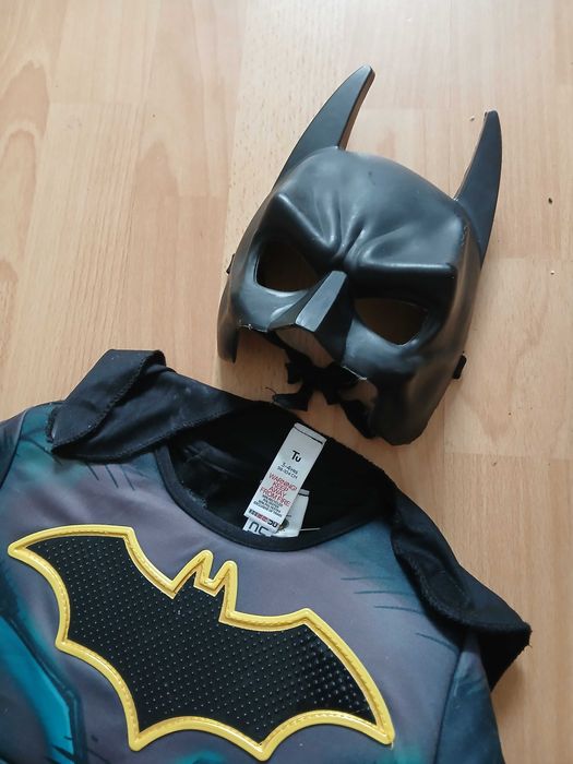 Batman superbohater kostium przebranie strój + maska r. 104 cm