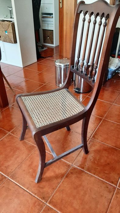 Cadeira madeira e verga (6 unidades)