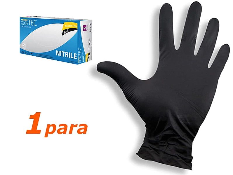 Rękawiczki jednorazowe nitrylowe GLOVTEC Premium 1 para (L)