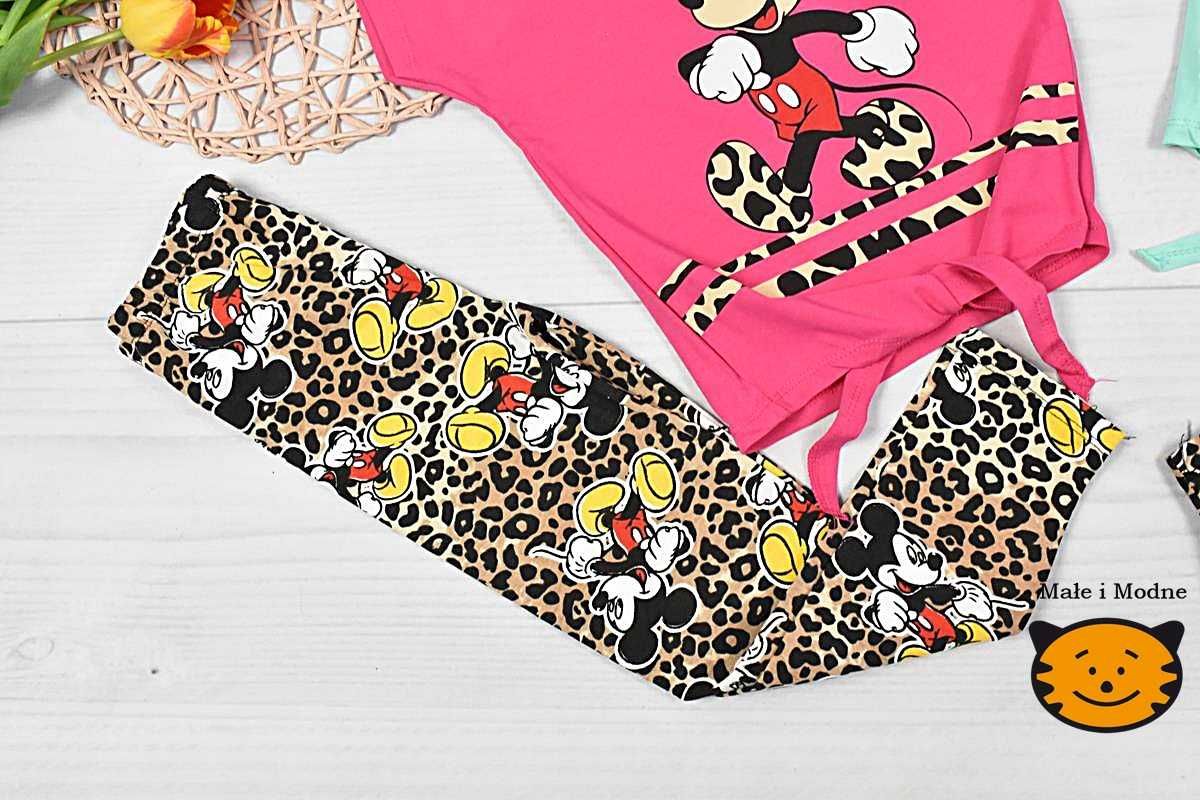 Komplet Minnie panterka bluzka legginsy 128/134/140/146