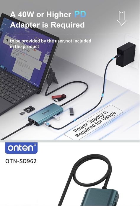 Onten Хаб Surface 12 в 1