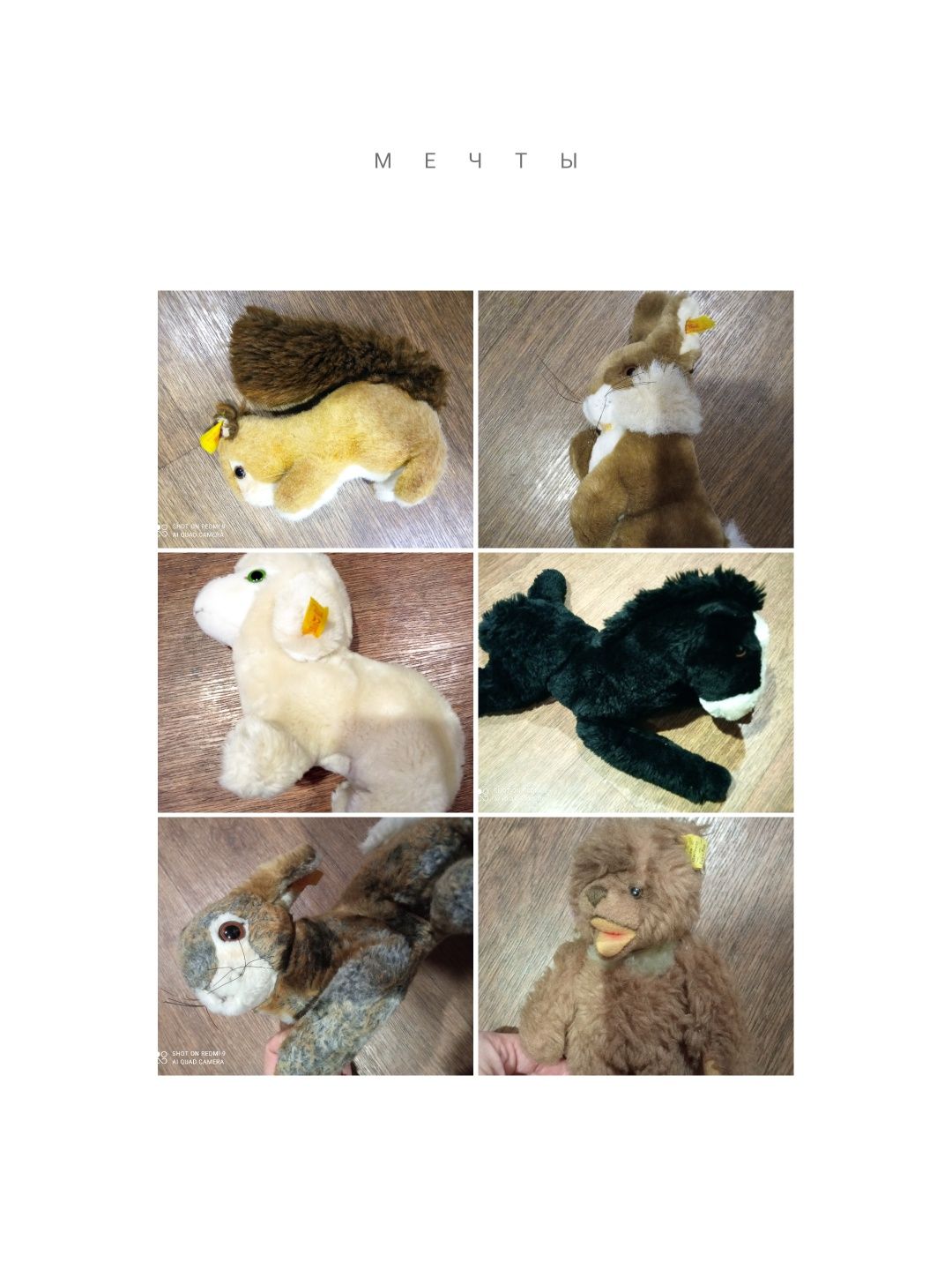 Животные,Заяц,лошадь,кот,собака,лев, овцв,мишка, Steiff,Germany, vinta