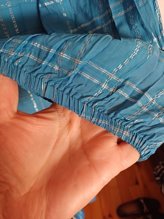 Sukienka bawełniana tetrowa z nitka srebrna XL