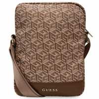Guess Torba Gutb10Hgcfsew 10" Brązowy/Brown Gcube Stripe Tablet Bag