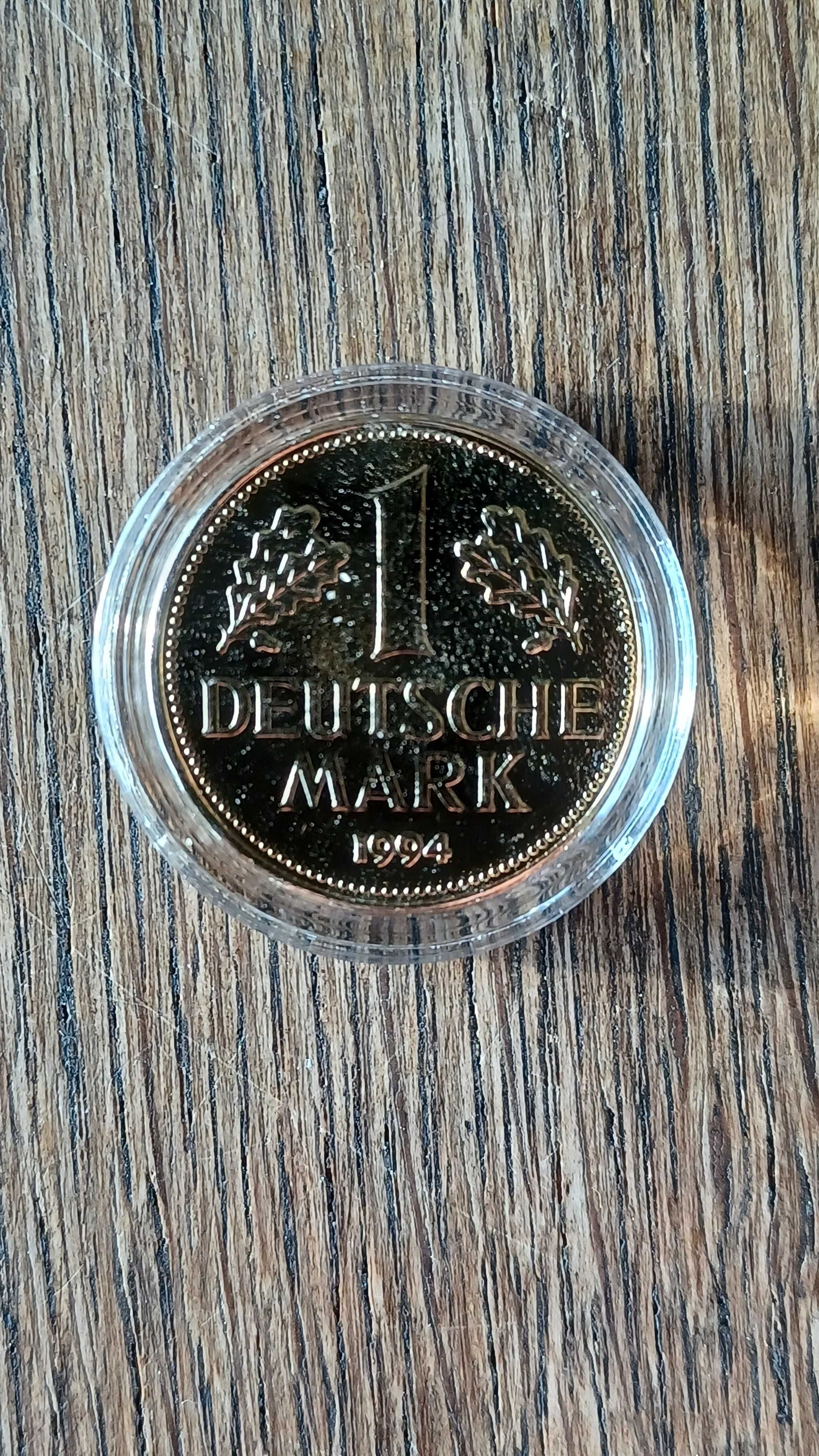 kolekcjonerska moneta 1 DEUTSCHE MARK 1994 pozłacana