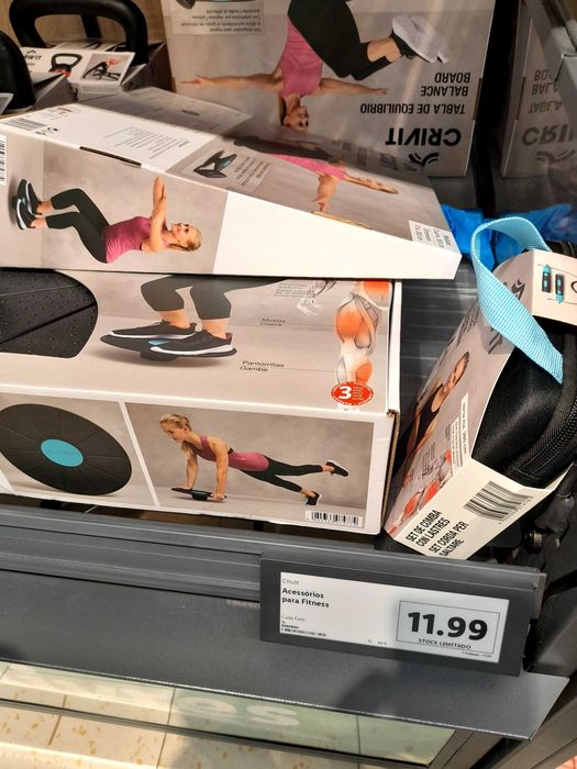 Plataforma de Equilíbrio e Elásticos d força num só equipamento, 2 em1