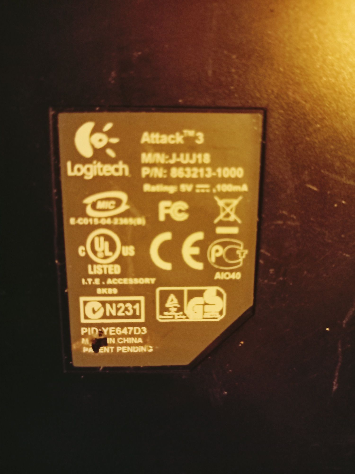 Pad Logitech atac 3