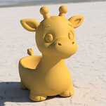 Vaso/Suporte Girafa Fofa 3D | Decoração Safari Infantil
