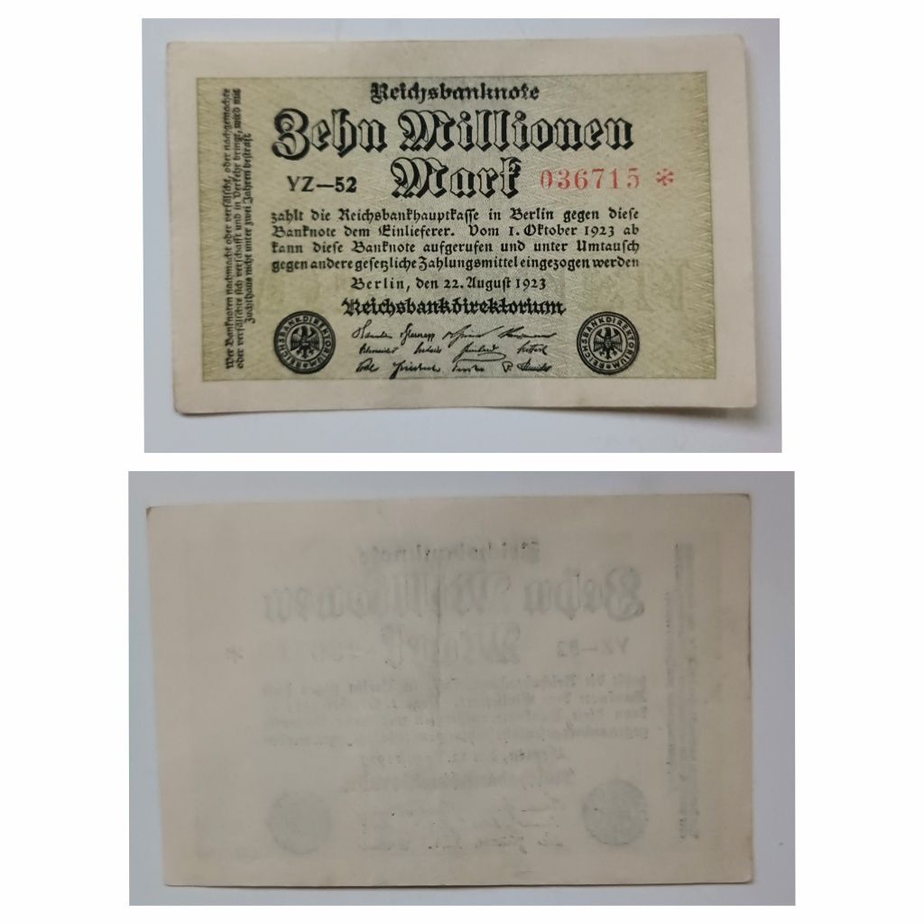 banknot 10 mln marek , 1923 , Niemcy