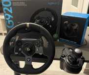 Kierownica Logitech + Shifter(gałka zmiany biegów) BDB Stan