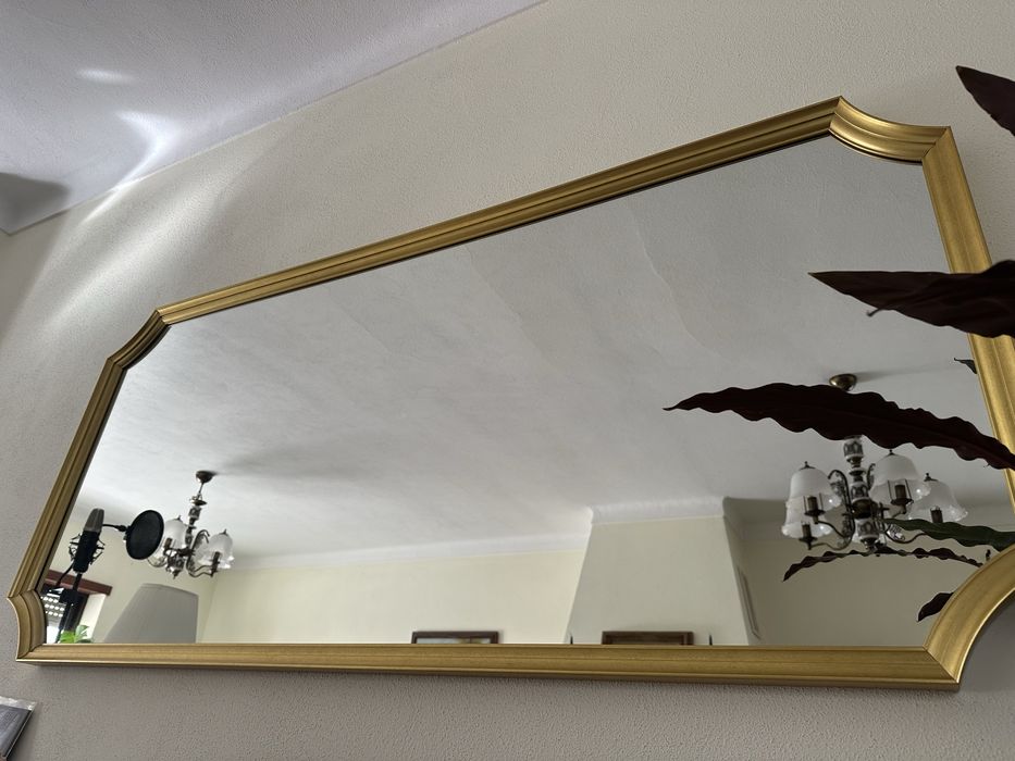 Espelho Ikea dourado como novo