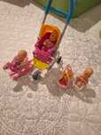 Zestaw Barbie opiekunki wózek konik laleczki