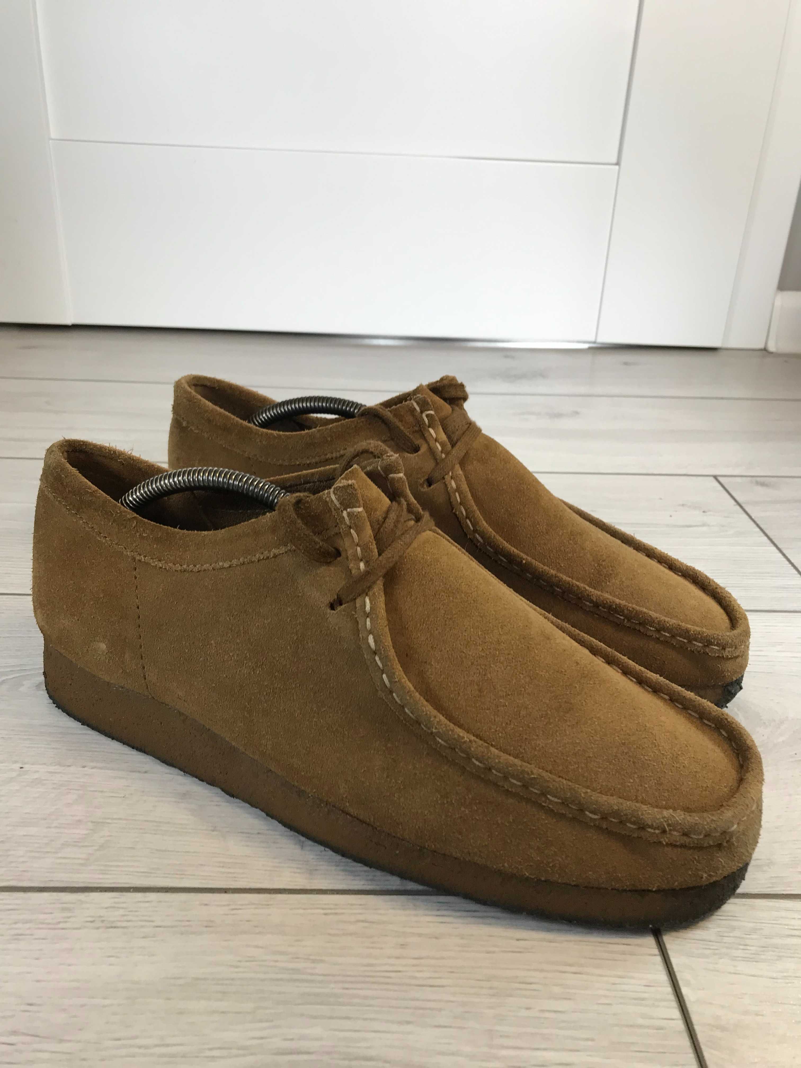 Skórzane mokasyny Clarks Wallabeeevo rozm. 44,5