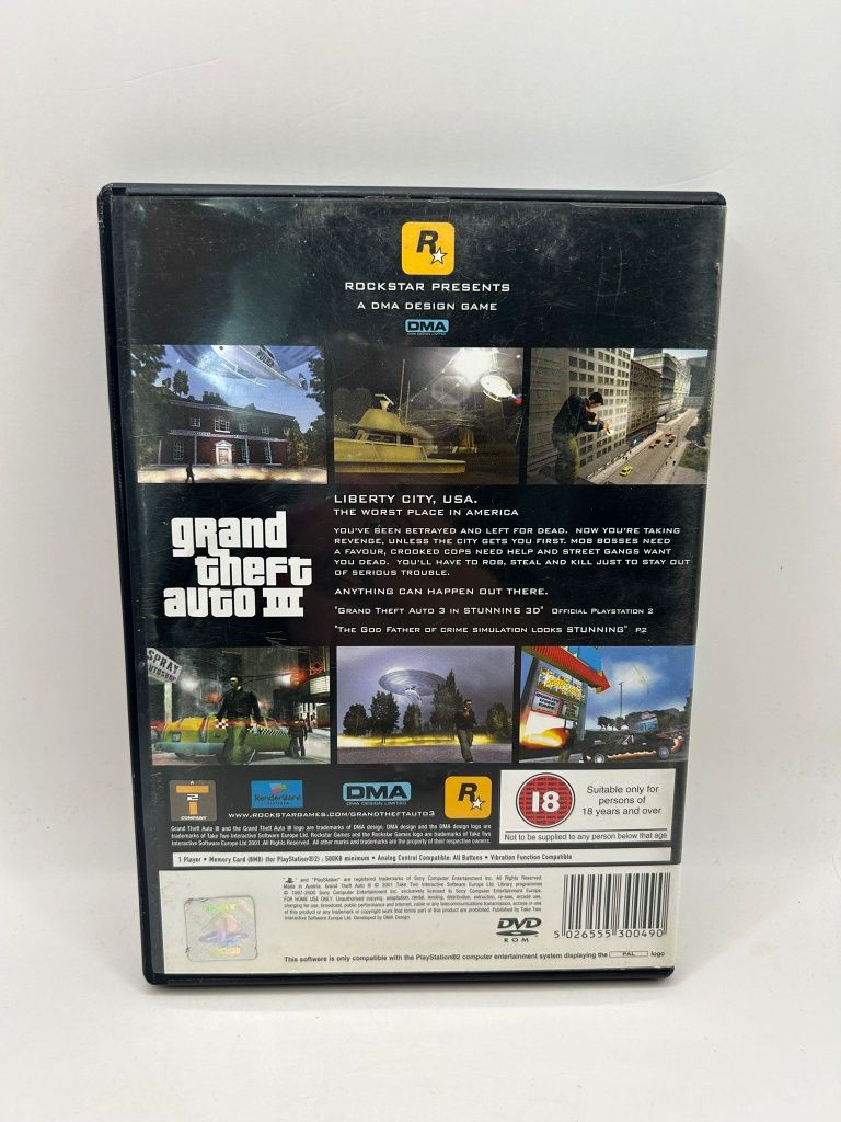 Gta III Komplet z Mapą Ps2 nr 5940