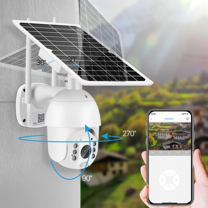 Kamera Solarna Zewnętrzna Obrotowa IP Wifi Full HD