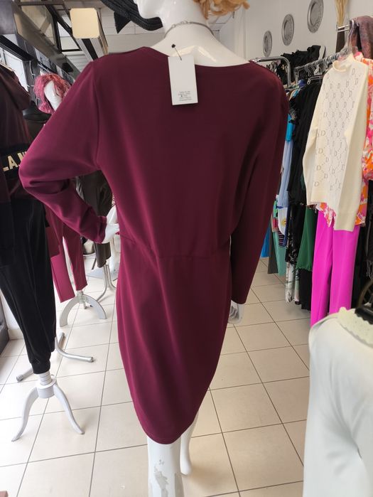 Piękna bordowa sukienka duży rozmar xl XXL