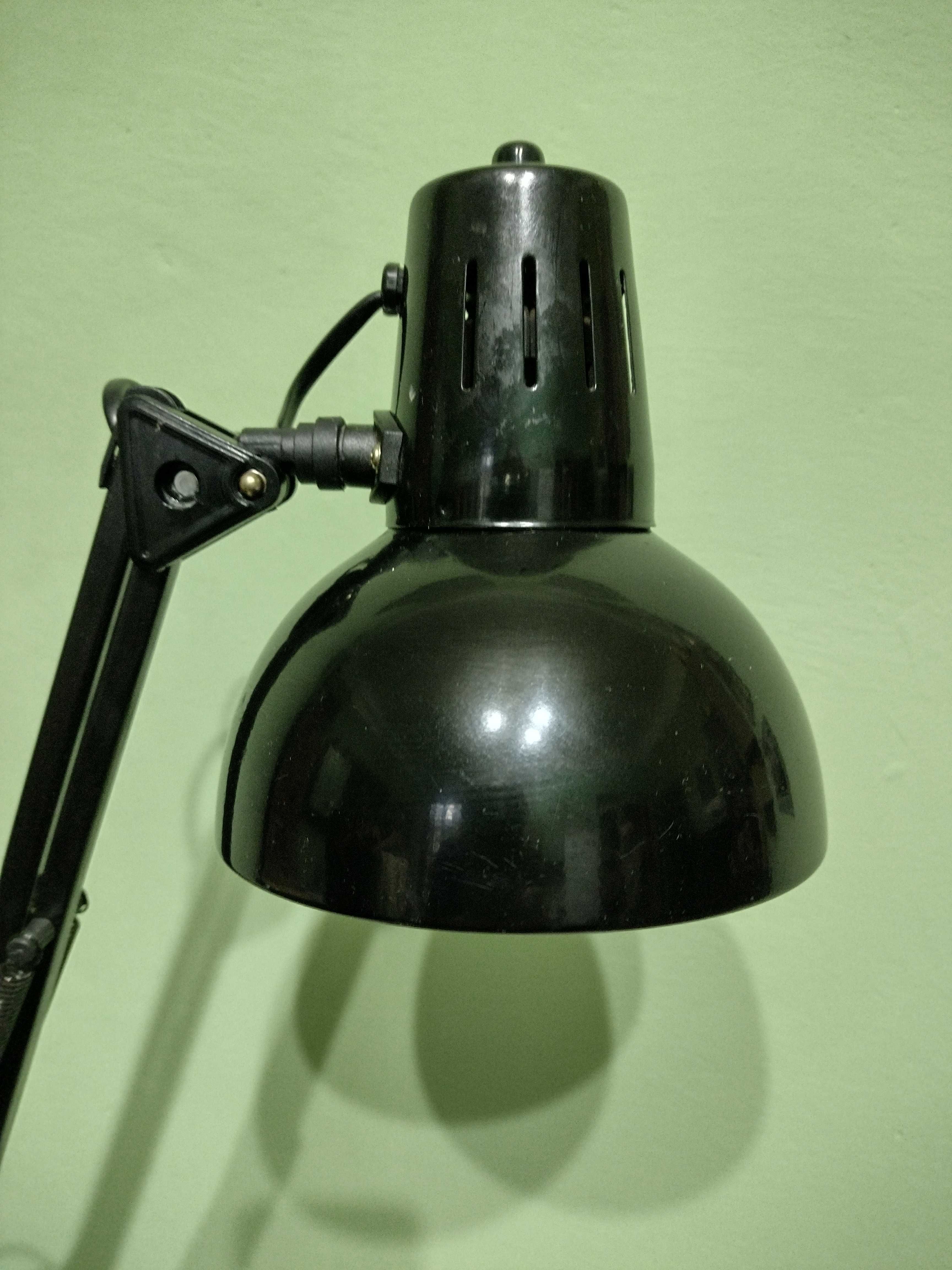 Lampa biurkowa kreślarska czarna E27 regulowana