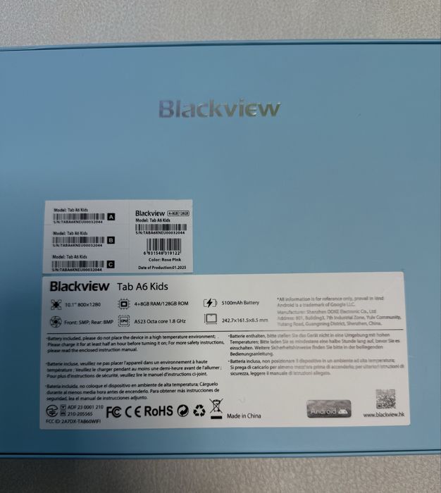 Нові планшети Blackview A6Kids 4+8+128гіг. 10,1ʼ WiFi
