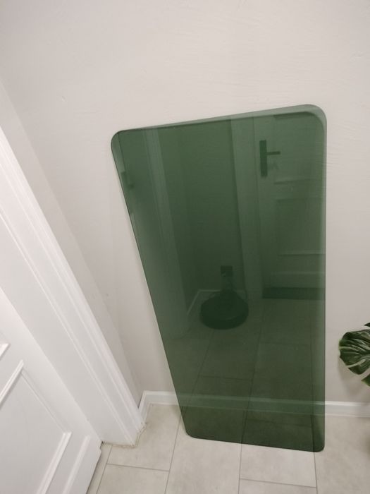 Blat szklany, szło zaokrąglone dymione 60x140cm x 7mm grubości