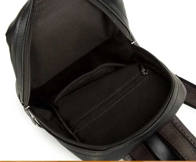 Чоловіча мужская кожаная сумка барсетка мужской рюкзак на плече ранец