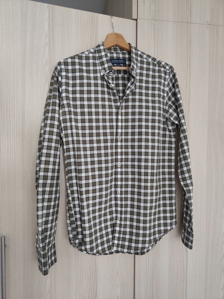 Zestaw 2szt. Męska koszula w kratkę M 38 Zara Reserved