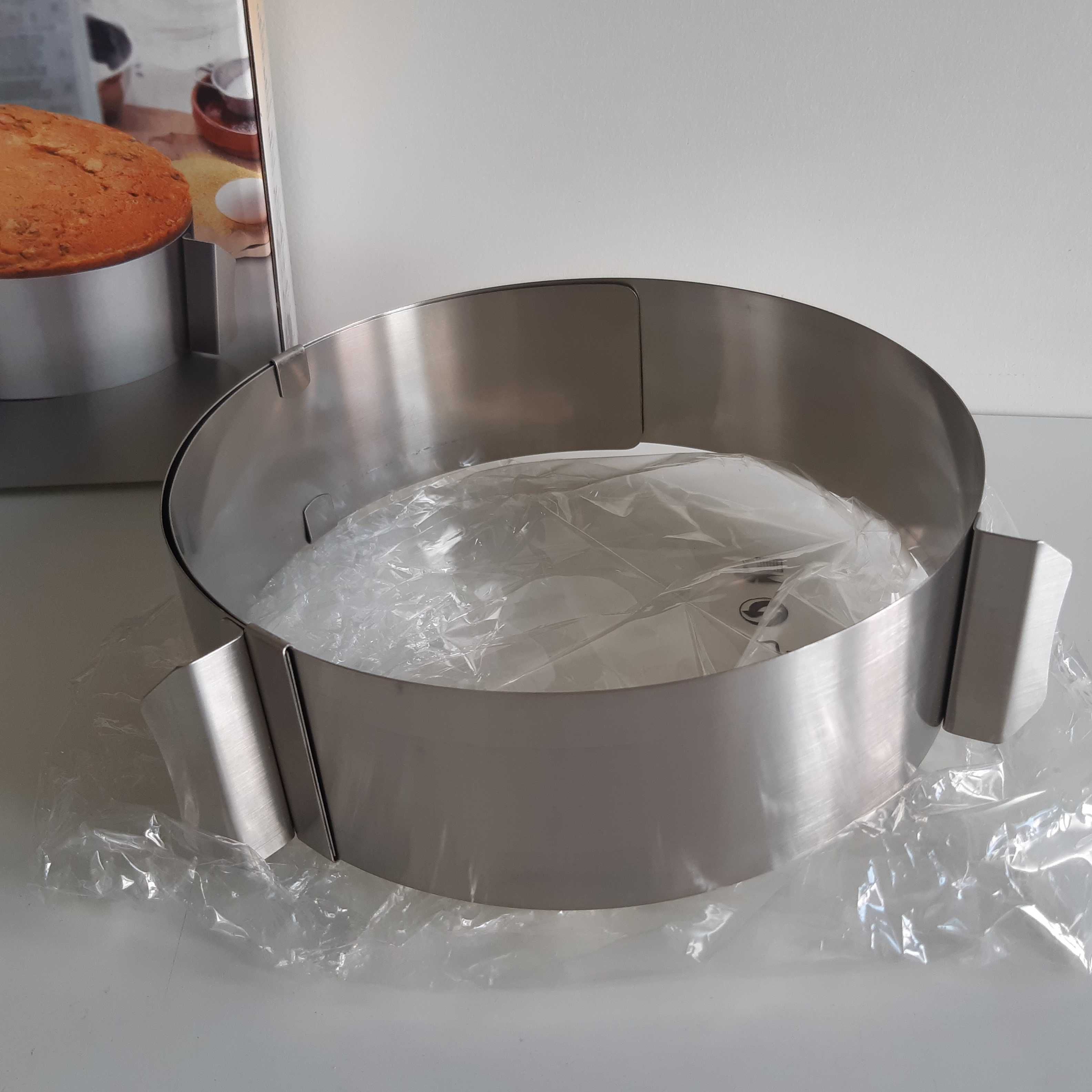 Retro Antigo Aro p/ Tarte Ajustável Aço Inox LIDL Novo na Caixa