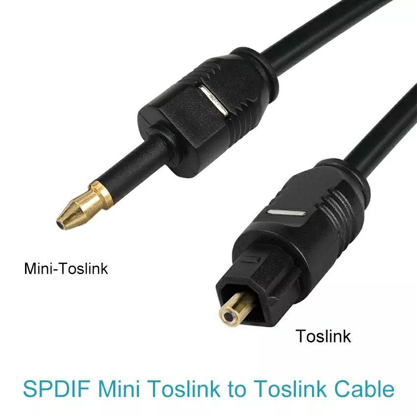 Cabo S/PDIF áudio digital óptico Toslink/mini Toslink 1 metro