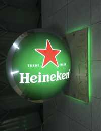 Vendo reclame luminoso Heineken dupla face NOVO