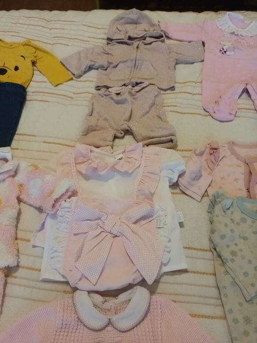 Lote 11 peças roupa bebé menina dos 0 meses aos 3 meses