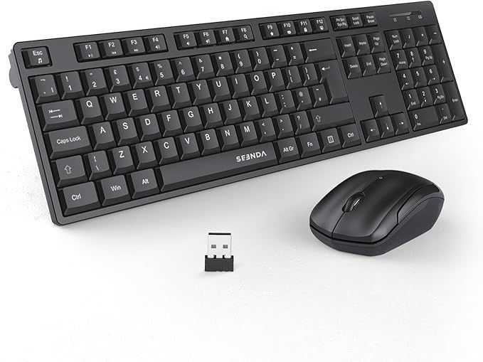 Seenda K041 Zestaw Klawiatura I Mysz Bezprzewodowa Usb Qwerty Uk