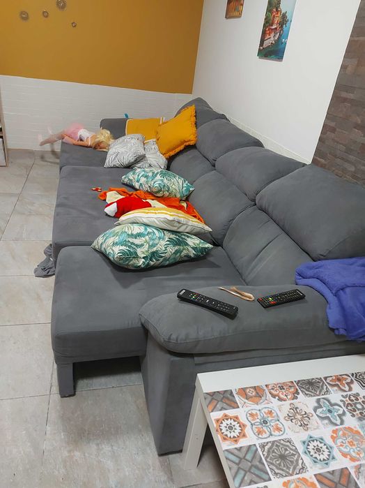 Sofá chaisse long 6 lugares