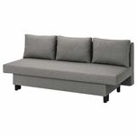 Sofá Cama IKEA Cinza com almofadas