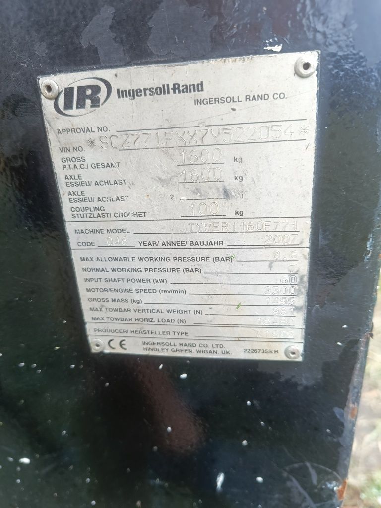 Sprężarka śrubowa Ingrosoll-rand 7/71 doosan kompresor 4045
