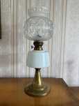 Lampa naftowa stojaca Zakład Fabryczny Zawiercie vintage antyk