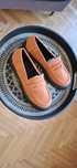 Buty damskie mokasyny pomaranczowe/rude