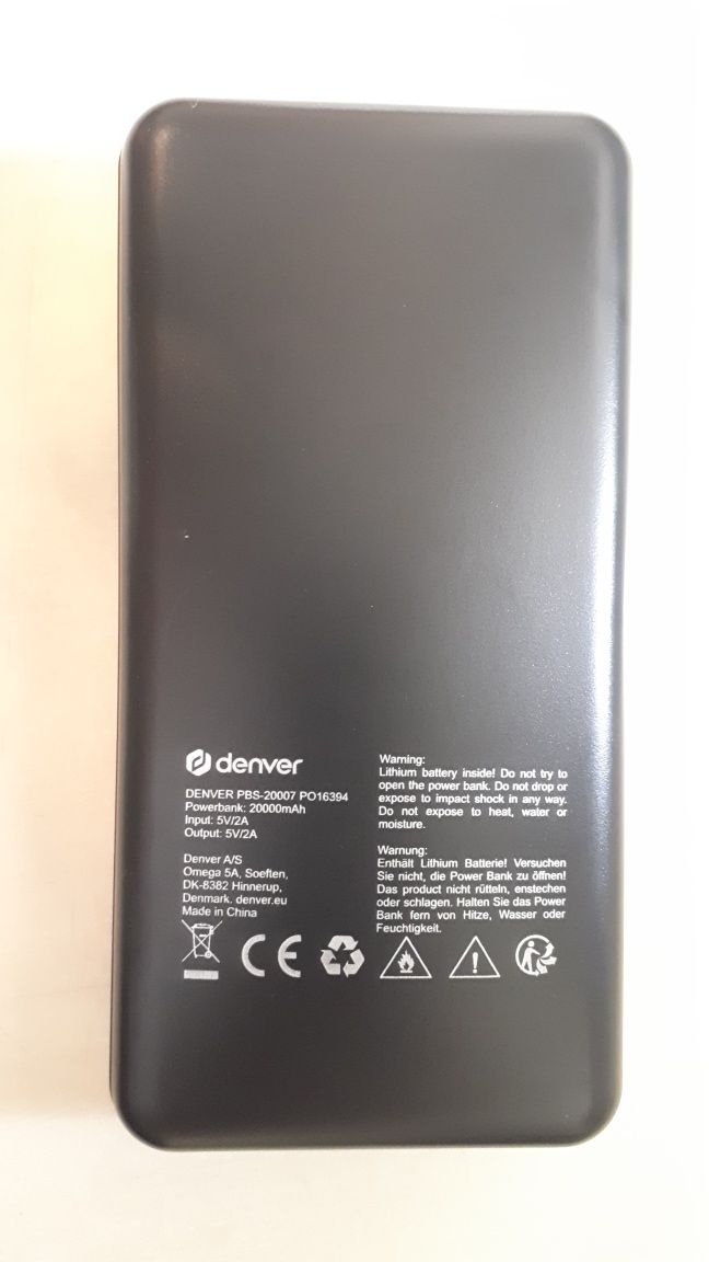 Повер банк, Power Bank Denver PBS-20007 20000mAh