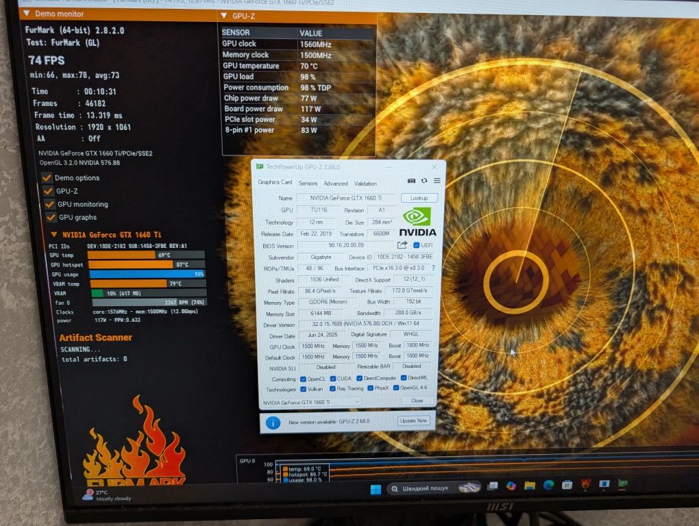 Відеокарта GIGABYTE GTX 1660Ti 6GB (GDDR6) Гарантія | XPLAY-PC