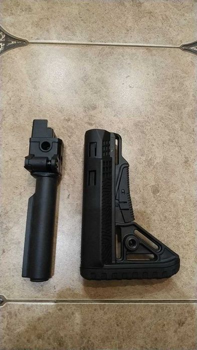 Складаний приклад із адаптером Com-Spec для АК-47, АК-74 ,АКМ чорний