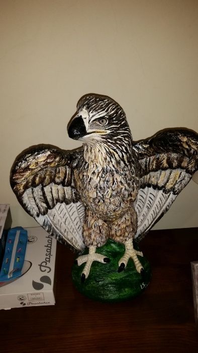 Águia pintada por artista plástica