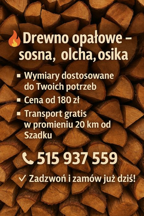 Drewno opałowe Sosna brzoza olcha osika dąb
